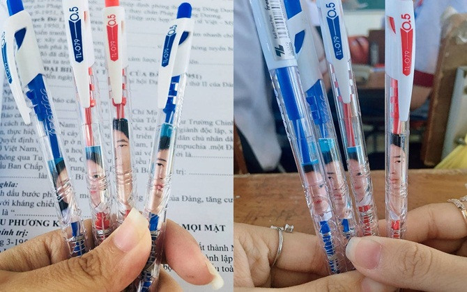 "Hot trend" mới của học sinh: Dán ảnh thẻ lên bút để nhận diện chính chủ!