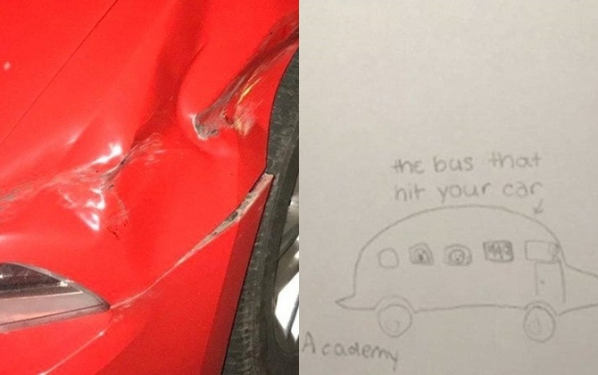 Hơn 1,2 triệu lượt thích cho tờ giấy nhắn của bạn teen gửi chủ xe bị va quẹt!
