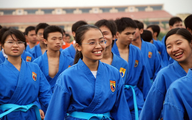 Võ đường Vovinam siêu "khủng" trong trường học