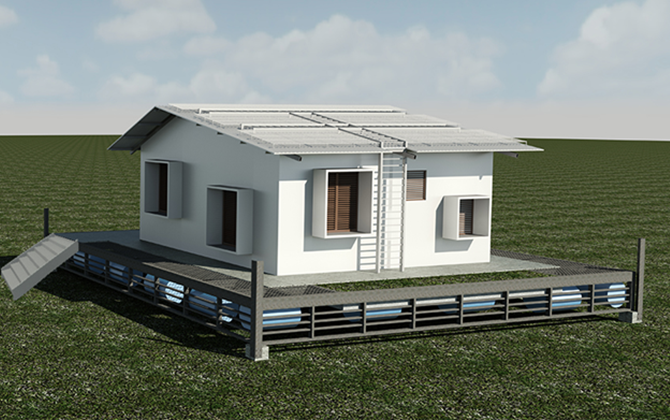 Nhà lưỡng cư của hai sinh viên kiến trúc