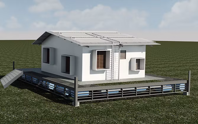 Nhà lưỡng cư của hai sinh viên kiến trúc