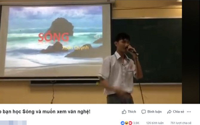 Trả bài bằng cách “bắn” rap bài thơ Sóng, nam sinh Sài Gòn gây bão mạng