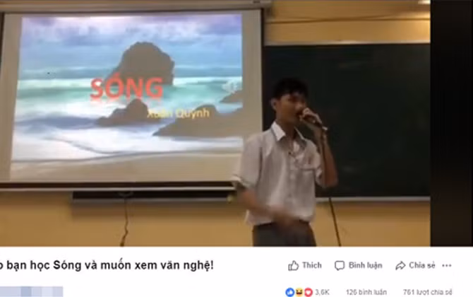 Trả bài bằng cách “bắn” rap bài thơ Sóng, nam sinh Sài Gòn gây bão mạng