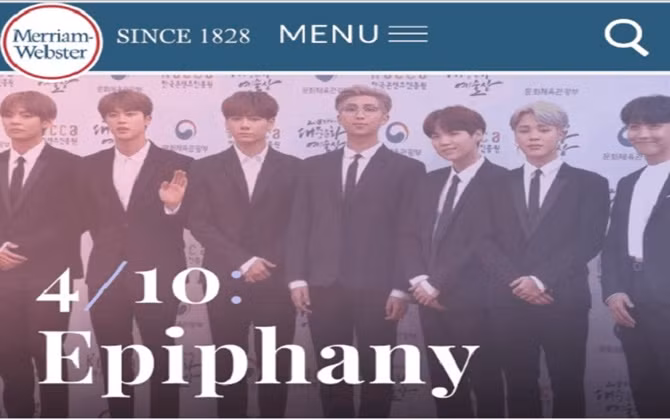 "Epiphany" của Jin (BTS) lọt top 10 từ tiếng Anh hàng đầu năm 2018