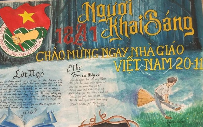 Teen Quảng Trị đưa truyện Harry Potter vào tạo hình cho báo tường