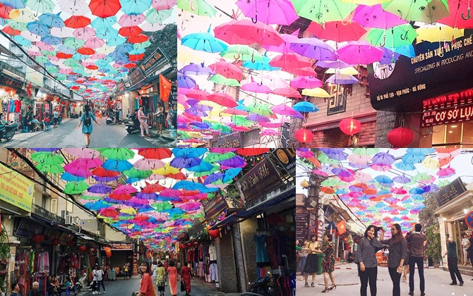 Giới trẻ rần rần khoe ảnh check-in con đường ô đẹp như Hội An giữa lòng Hà Nội