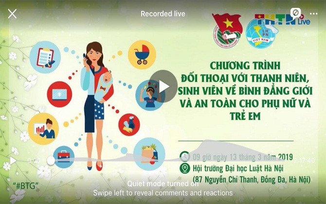 Đối thoại với sinh viên về bình đẳng giới và an toàn cho phụ nữ và trẻ em