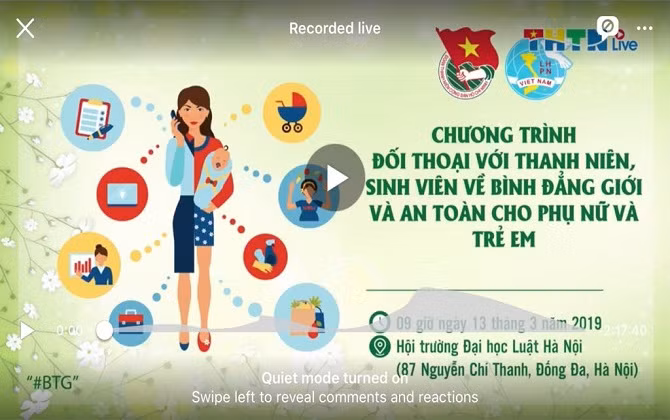 Đối thoại với sinh viên về bình đẳng giới và an toàn cho phụ nữ và trẻ em
