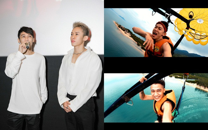 Sợ độ cao nhưng Tronie và Kay Trần vẫn mạo hiểm bay lượn trên không để quay MV mới