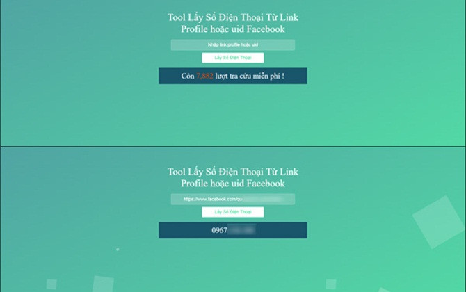 Website có thể tìm số điện thoại từ bất kỳ Facebook nào, kể cả đã ẩn thông tin