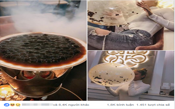 Không chỉ dùng ở món ăn, trân châu đường đen còn được kết hợp... bóng cười?