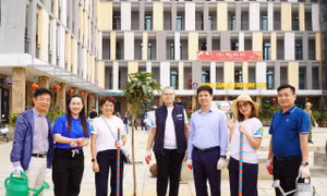 Gần 700 cây xanh được trồng tại khu đô thị ĐHQG Hà Nội Hòa Lạc