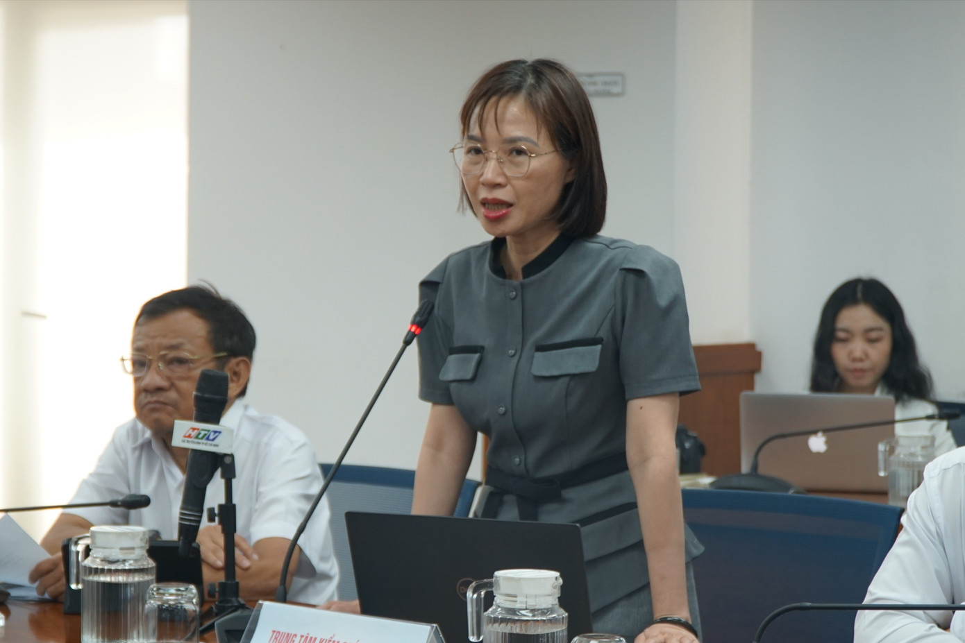 Bà Lê Thị Hồng Nga, Phó Giám đốc Trung tâm Kiểm soát bệnh tật TPHCM (HCDC) đã trả lời câu hỏi về tình hình dịch sốt xuất huyết tại TPHCM. Ảnh: Ngọc Khanh dsc05603-4267.jpg