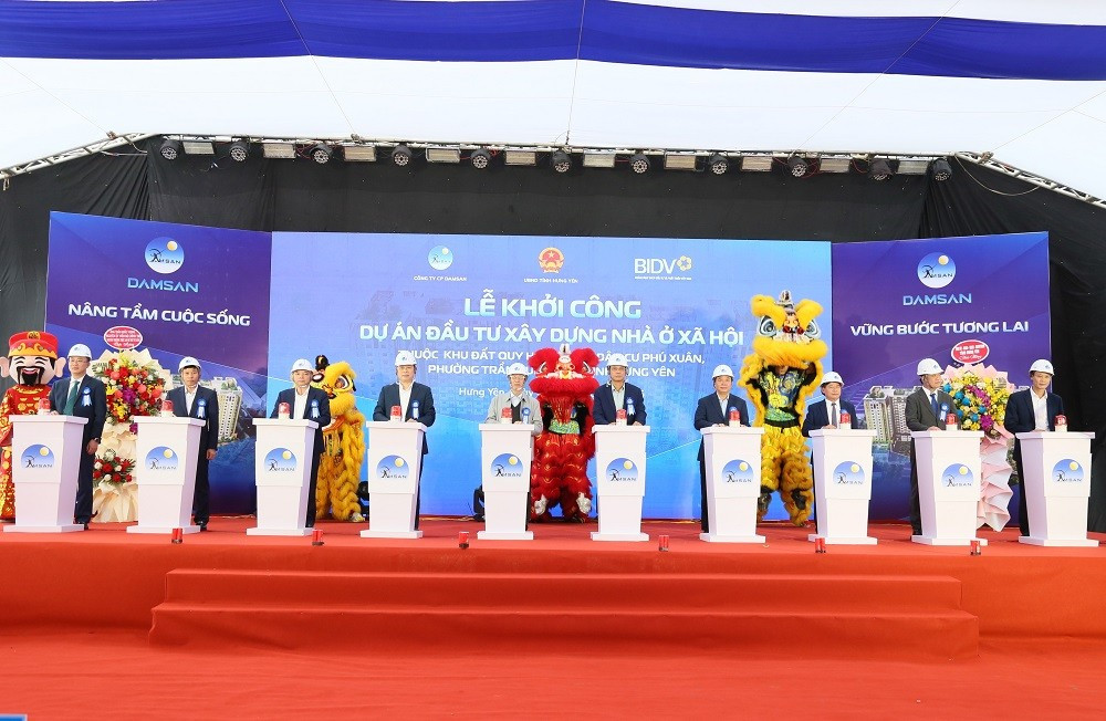 Hưng Yên khởi công 2 tòa nhà ở xã hội thuộc khu đô thị Phú Xuân