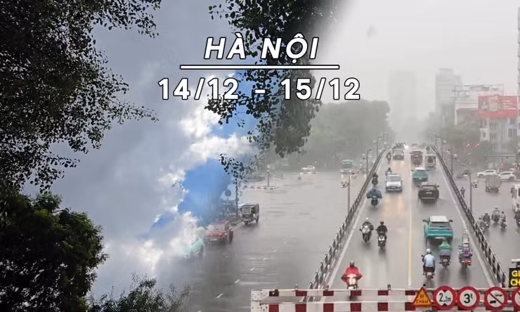 Giữa tháng 12 Hà Nội kéo dài hình thái trời rét kèm mưa 