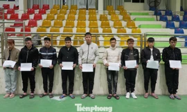 Các đối tượng cướp tại cơ quan Công an.