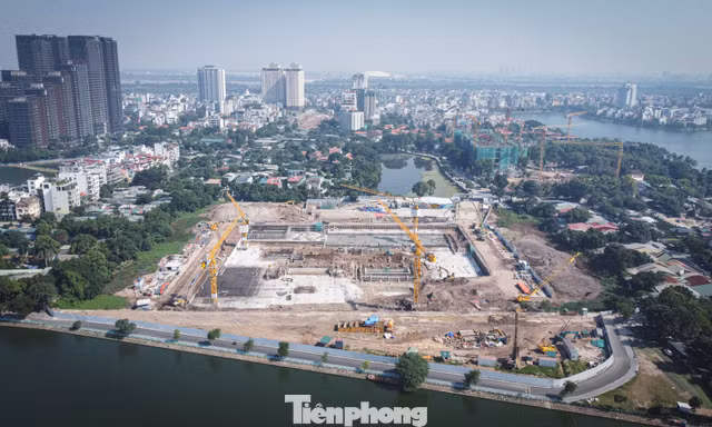 Hà Nội: Đại công trường Nhà hát Ngọc Trai gấp rút thi công