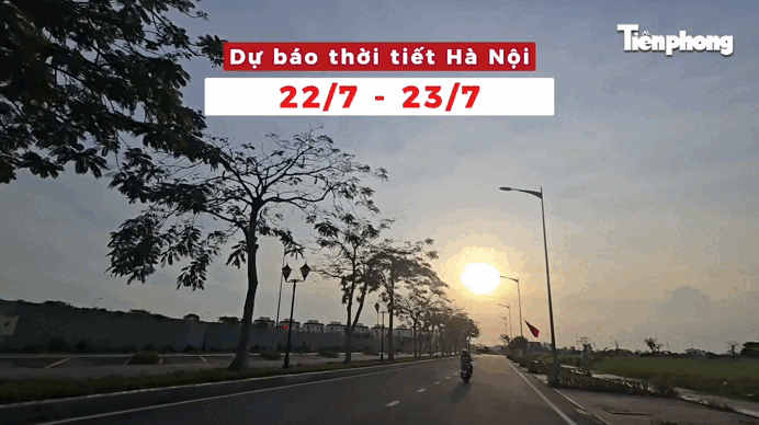 Bản tin thời tiết Hà Nội (22 - 23/7): Ngày nắng nóng chủ đạo, dịu nhiệt nhẹ về đêm