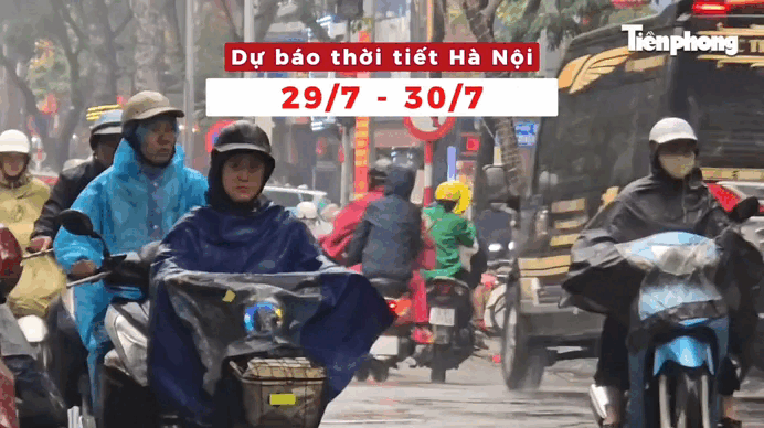 Bản tin Thời tiết Hà Nội (29 - 30/7): Mưa vừa, mưa to kéo dài dịp cuối tháng