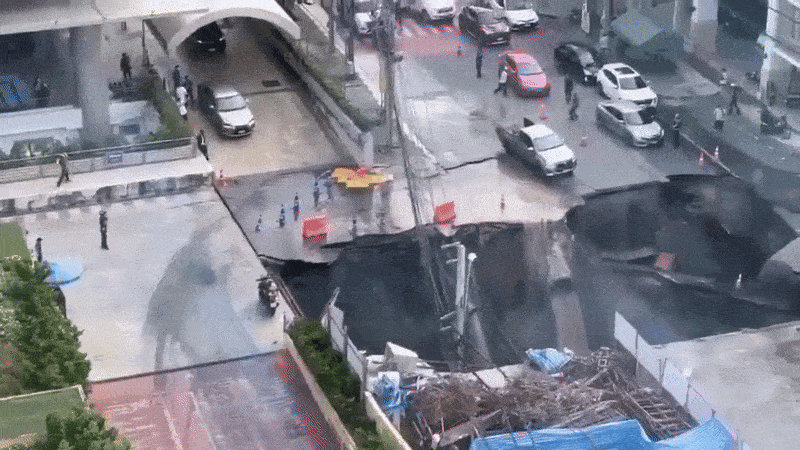 Thái Lan: 'Hố tử thần' xuất hiện ngay trung tâm thủ đô Bangkok