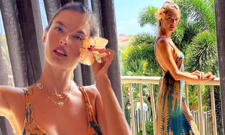 Alessandra Ambrosio diện váy trễ nải cực quyến rũ 