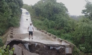 Sập cống liên hợp ở La Lay, nhiều hộ dân bị cô lập