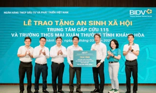 BIDV trao 1 tỷ đồng cho chương trình an sinh xã hội trên địa bàn tỉnh Khánh Hòa