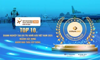 VINADIC góp mặt trong Top 10 Doanh nghiệp tạo giá trị hàng đầu Việt Nam 2025 - Ngành Xây dựng