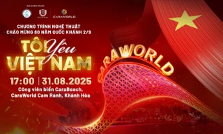 Cùng 'Tôi yêu Việt Nam' chào mừng 80 năm Quốc khánh 2/9 tại CaraWorld Cam Ranh