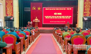 Xây dựng Ban Chỉ huy Phòng thủ Khu vực 4 - Vĩnh Yên theo mục tiêu “mẫu mực, tiêu biểu” cho năm 2026