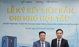 V-Green và Viettel Post hợp tác triển khai hạ tầng trạm sạc, tủ đổi pin và tủ giao nhận thông minh