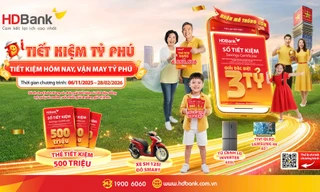 HDBank ra mắt chương trình “Tiết kiệm Tỷ phú” với giải thưởng lớn đặc biệt chưa từng có trị giá tới 3 tỷ đồng
