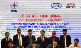 EVN ký gói thầu cung cấp thiết bị chính dự án nhà máy thuỷ điện Trị An mở rộng