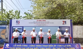 EVNSPC khởi công Trạm biến áp 110kV Lại Sơn, chào mừng Đại hội Đảng toàn quốc lần thứ XIV
