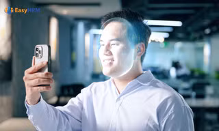 EasyHRM ứng dụng công nghệ eKYC vào chấm công nhận diện khuôn mặt