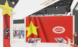 Gian trưng bày Triển lãm thành tựu ngành Ngân hàng tại Triển lãm '80 năm Hành trình Độc lập – Tự do – Hạnh phúc'