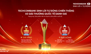 Sản phẩm Techcombank sinh lời tự động giành giải vàng Stevie Awards