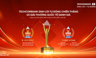 Sản phẩm Techcombank sinh lời tự động giành giải vàng Stevie Awards