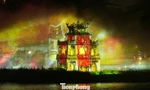 Mãn nhãn màn trình diễn 3D mapping rực sáng mặt nước Hồ Gươm
