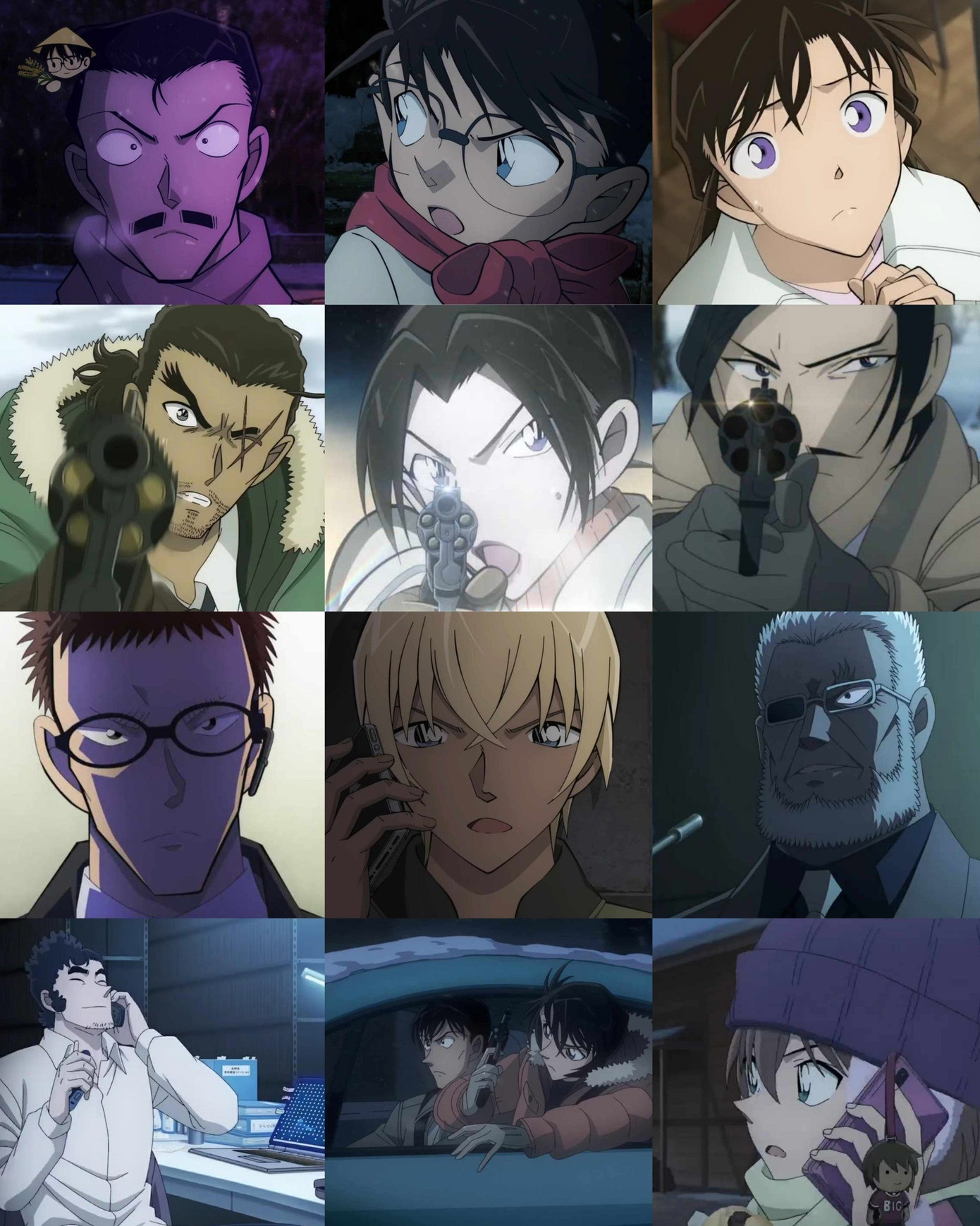 Tuyến nhân vật trung tâm trong "One-Eyed Flashback". Ảnh: Detective Conan And Fan Vietnam 491894885-682752484115044-4467638219420469029-n.jpg