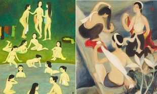 Hàng chục tỷ đồng cho hai bức vẽ thiếu nữ tắm của Lê Phổ, Mai Trung Thứ 