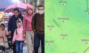 Hà Nội rét đậm trong ngày 9/2, nhiệt độ có thời điểm chỉ 12 độ C