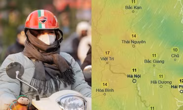 Dự báo 14/12 là ngày có mức nhiệt độ thấp nhất trong đợt không khí lạnh sắp về