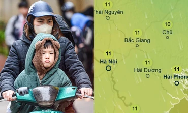 Đợt không khí lạnh mạnh sắp về khiến Hà Nội vừa mưa vừa rét