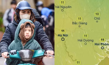 Đợt không khí lạnh mạnh sắp về khiến Hà Nội vừa mưa vừa rét