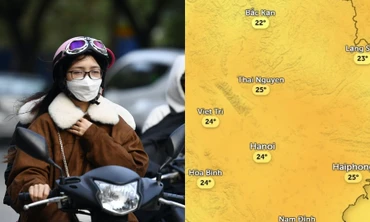 Dự báo không khí lạnh tiếp tục về Hà Nội trong ngày 9/3