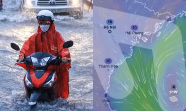 Áp thấp nhiệt đới 91W có khả năng mạnh lên thành bão không? 