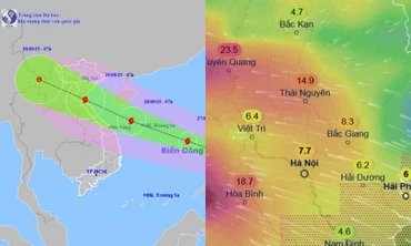 Dự báo Hà Nội mưa nhiều nhất vào hôm nào do ảnh hưởng của bão Bualoi?