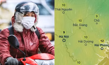Đợt không khí lạnh tăng cường ngày 6/1 có thể khiến Hà Nội rét 11 độ C
