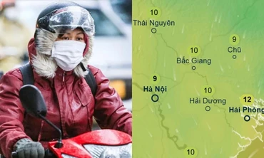 Đợt không khí lạnh tăng cường ngày 6/1 có thể khiến Hà Nội rét 11 độ C
